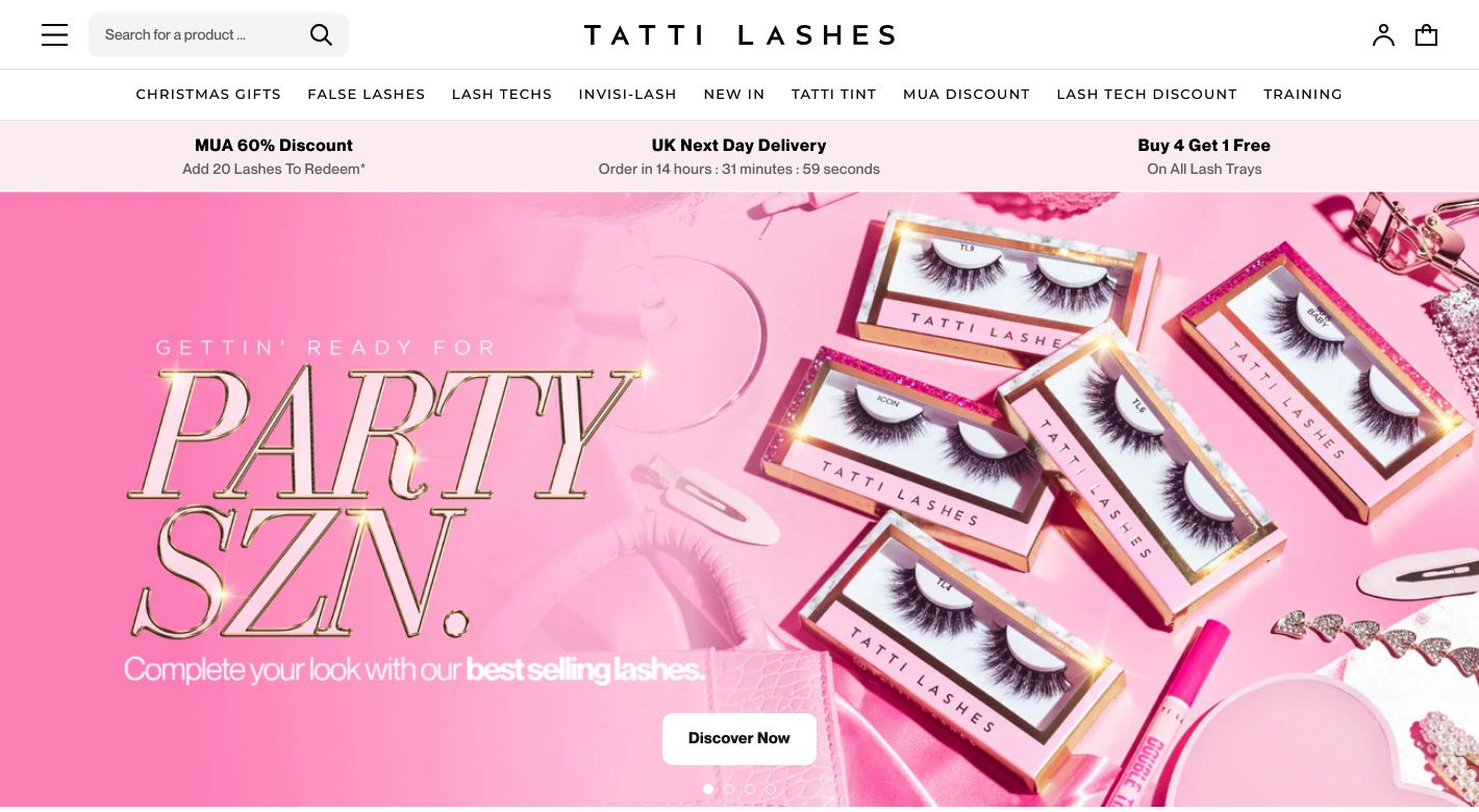 Tatti Lashes Website