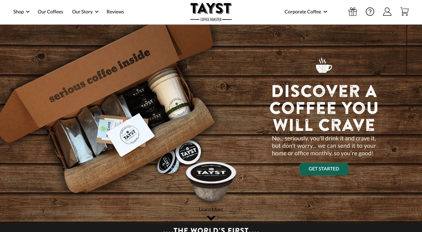 Tayst Coffee Website