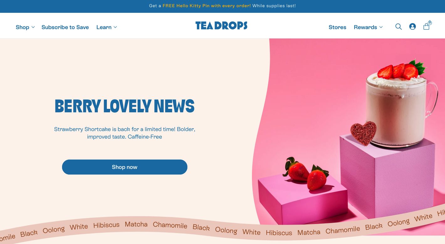 Tea Drops Website