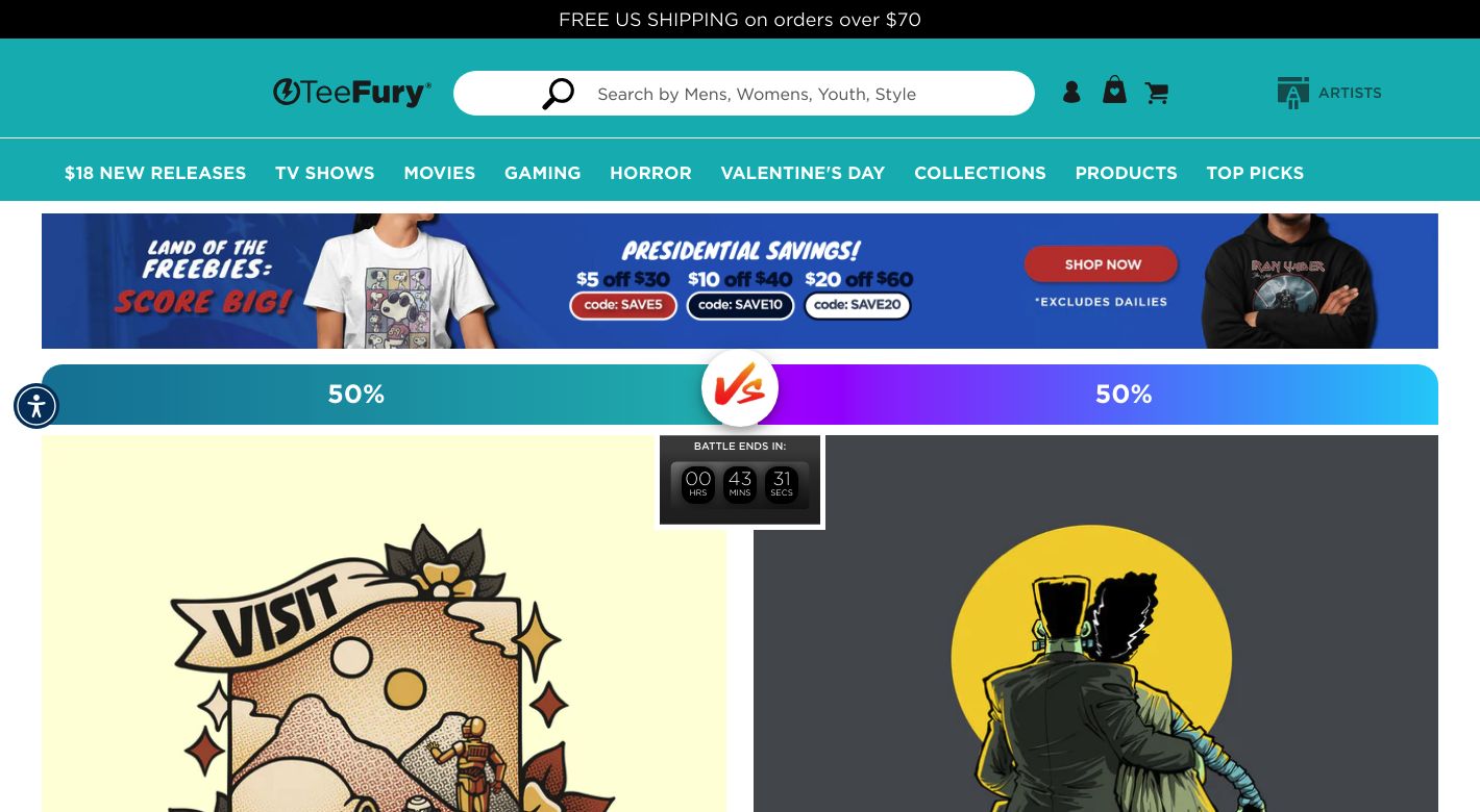 TeeFury Website