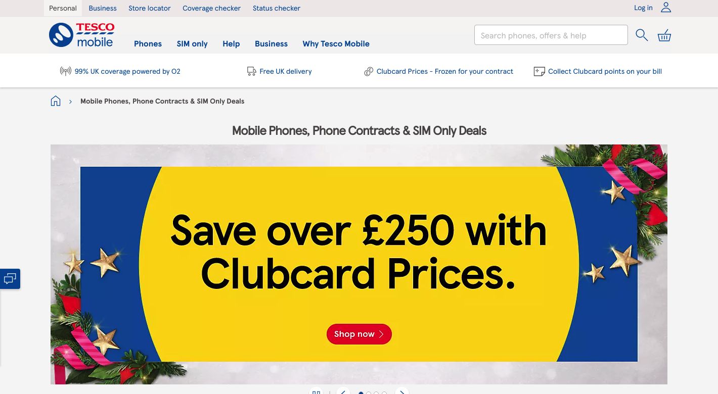 Tesco Mobile Website