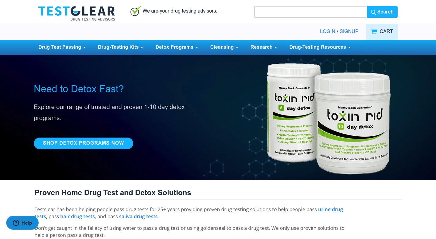 Testclear Website