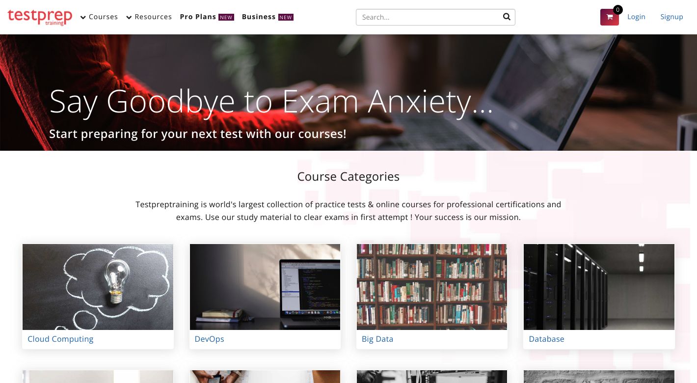 Testpreptraining Website