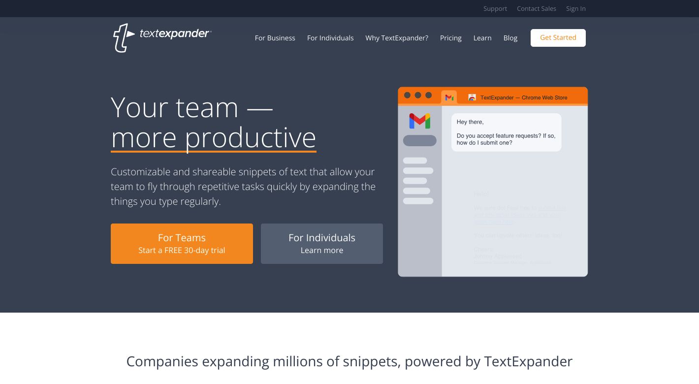 TextExpander Website