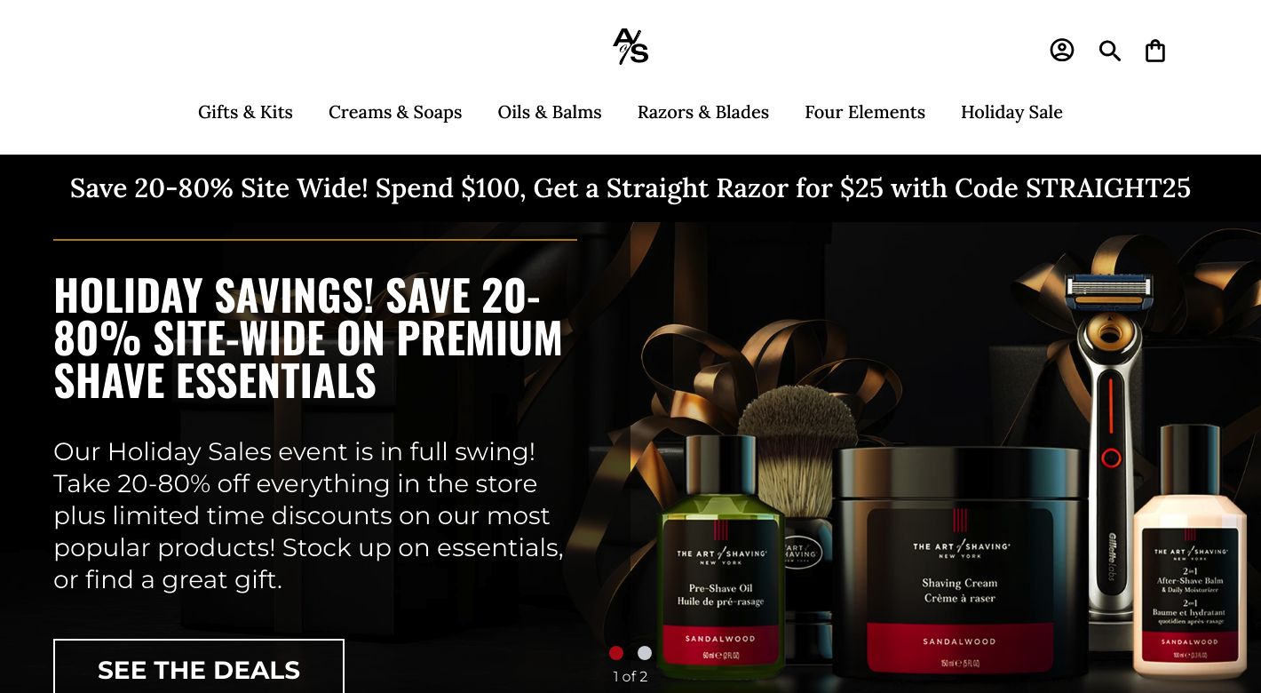 The Art of Shaving Website