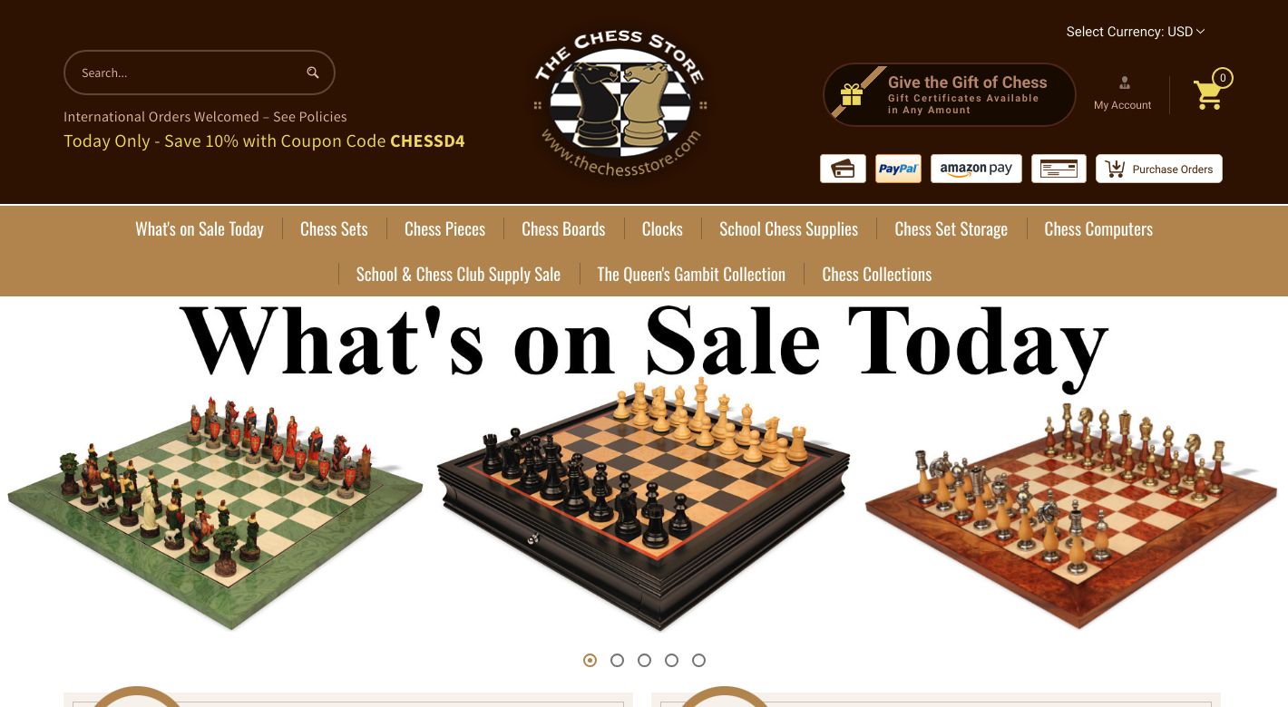 The Chess Store Website