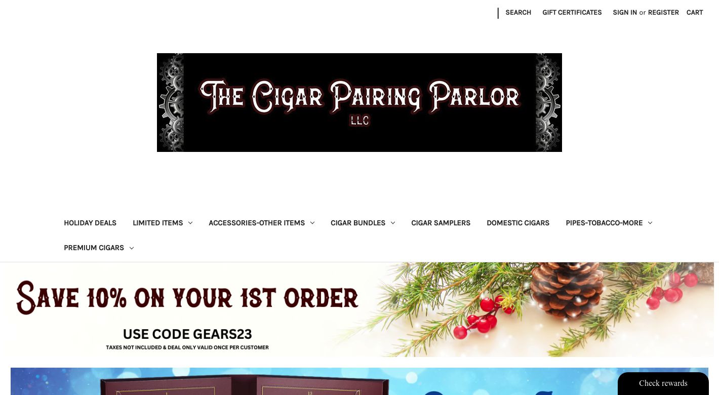 The Cigar Pairing Parlor Website