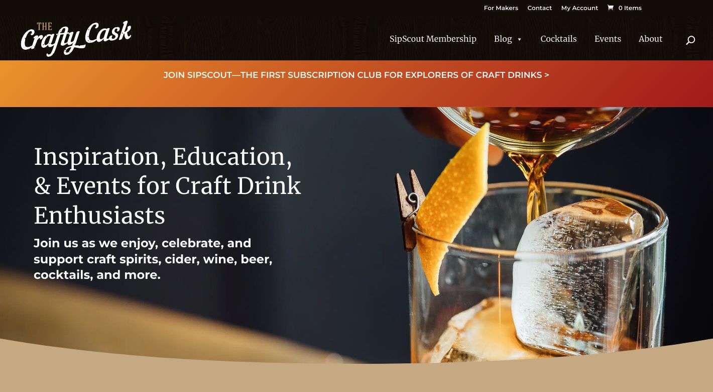 The Crafty Cask Website