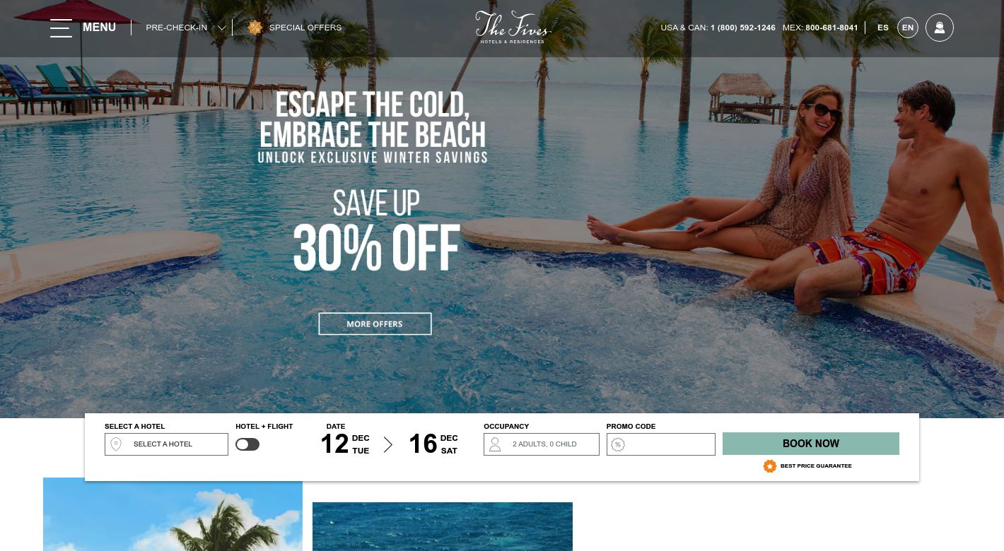 The Fives Hotels Website