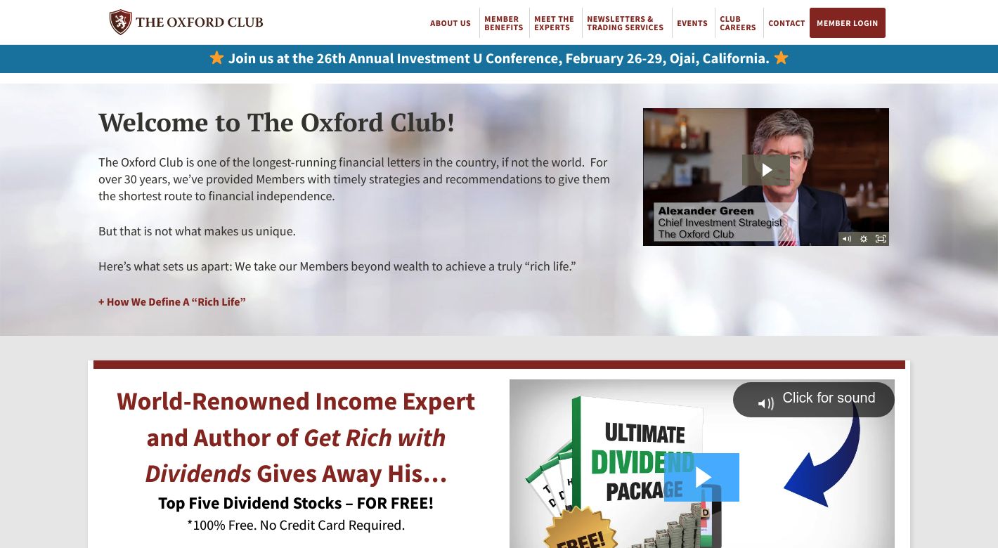 The Oxford Club Website