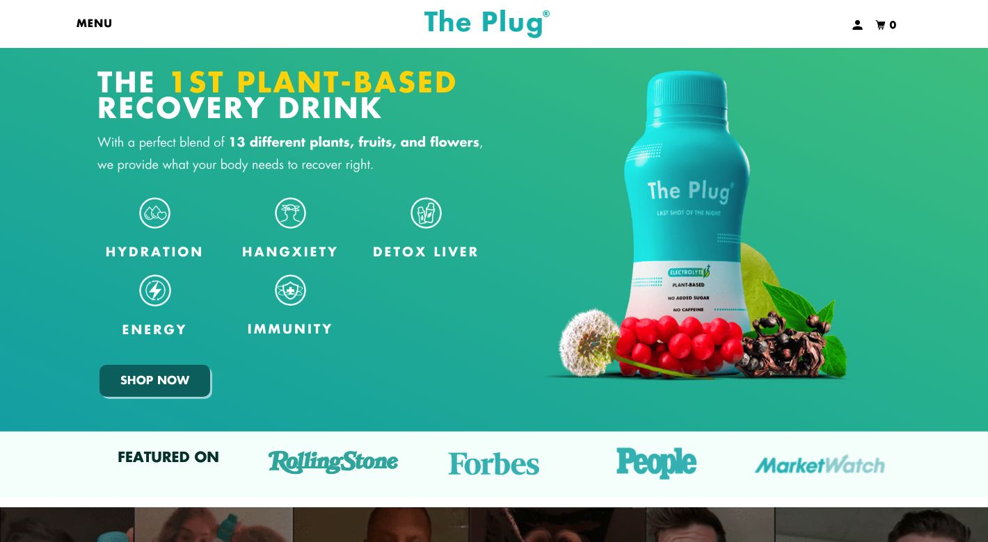 The Plug Drink Website