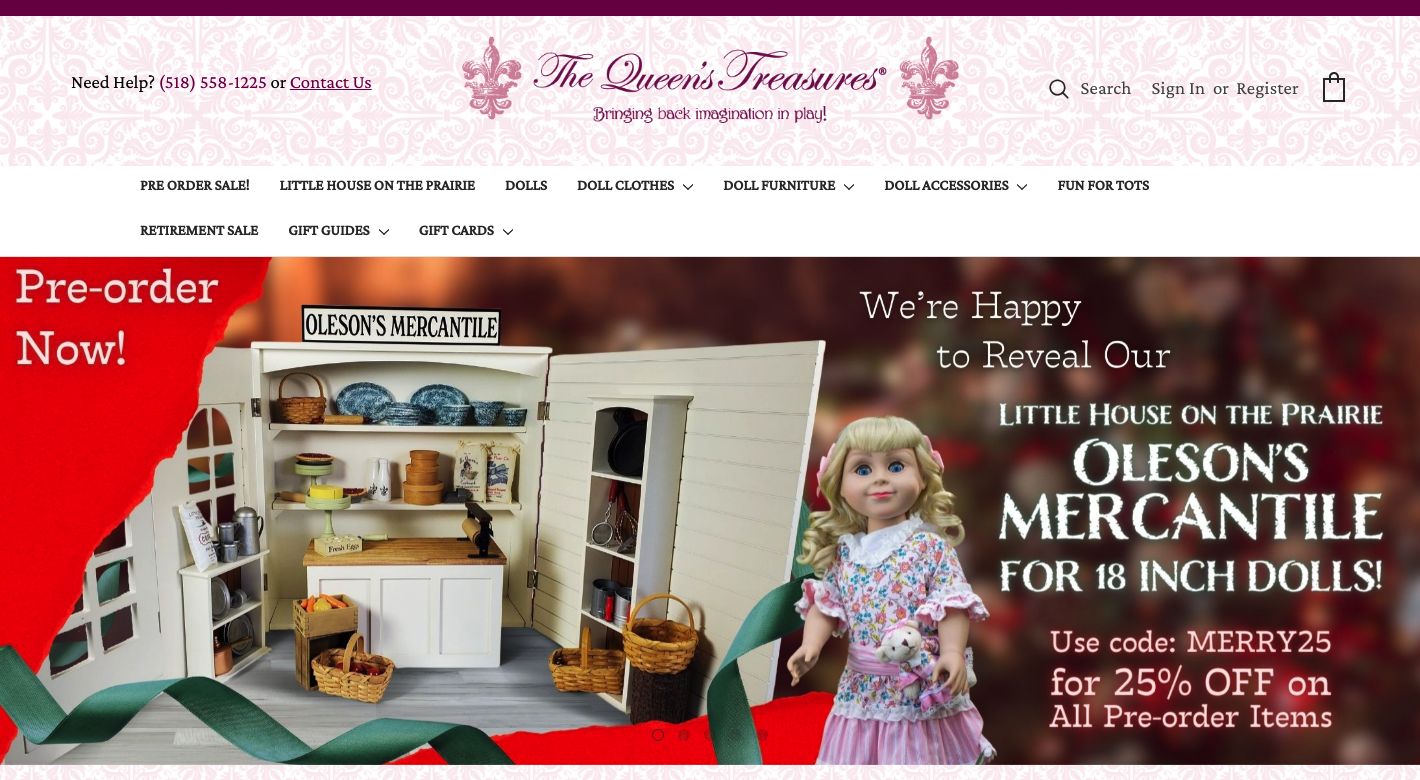 The Queen's Treasures Website