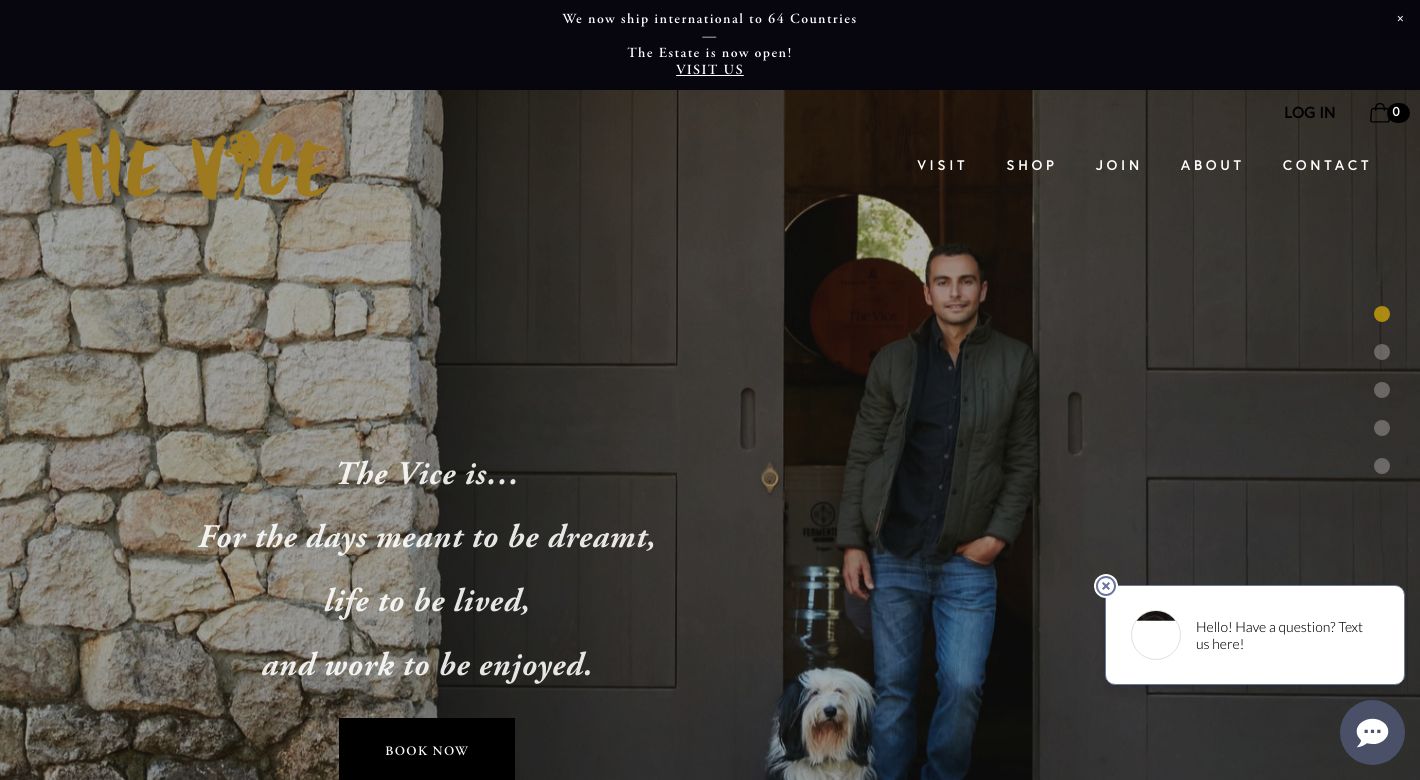 The Vice Wines Website