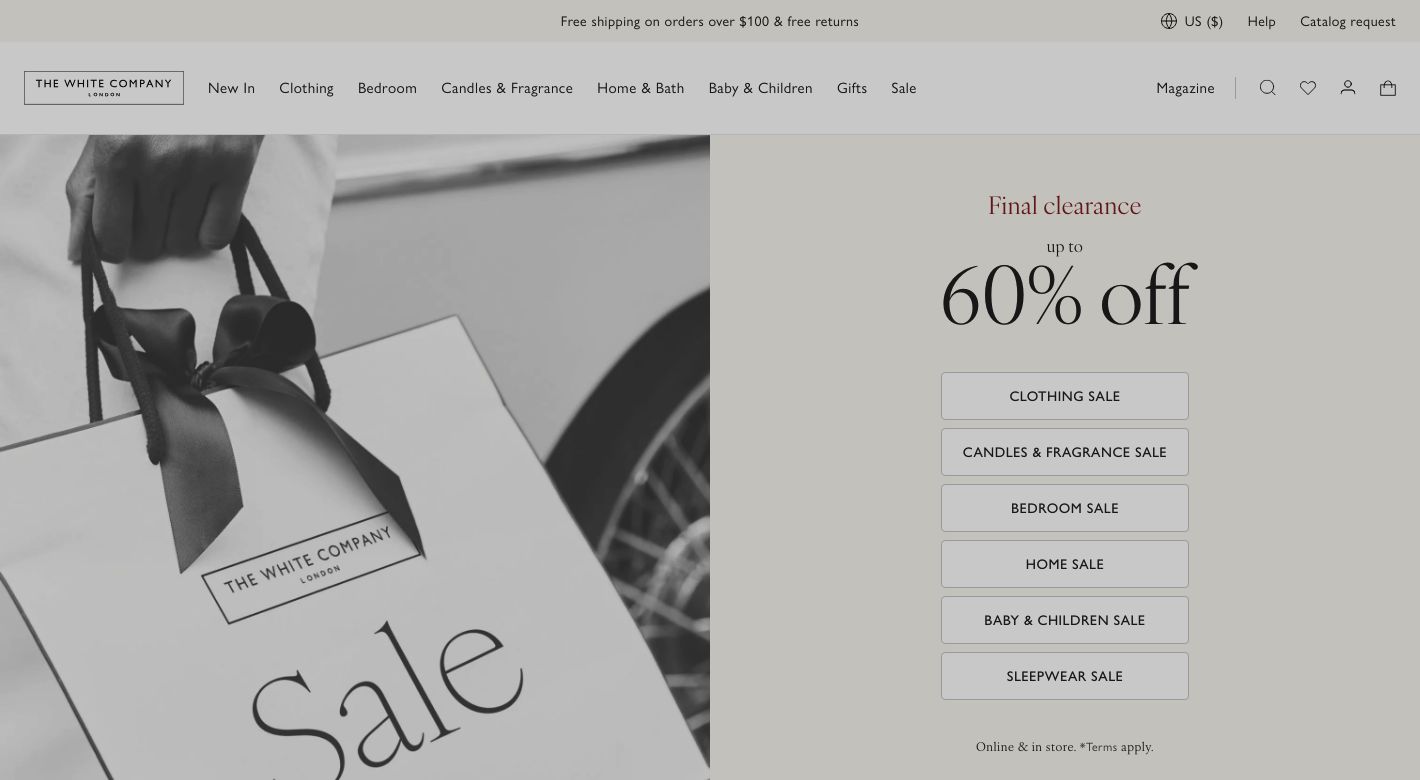 The White Company Website