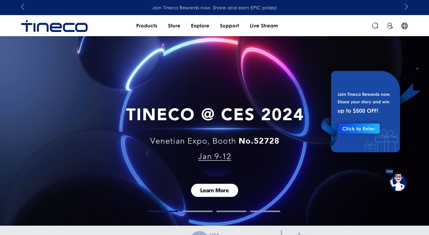 Tineco Website