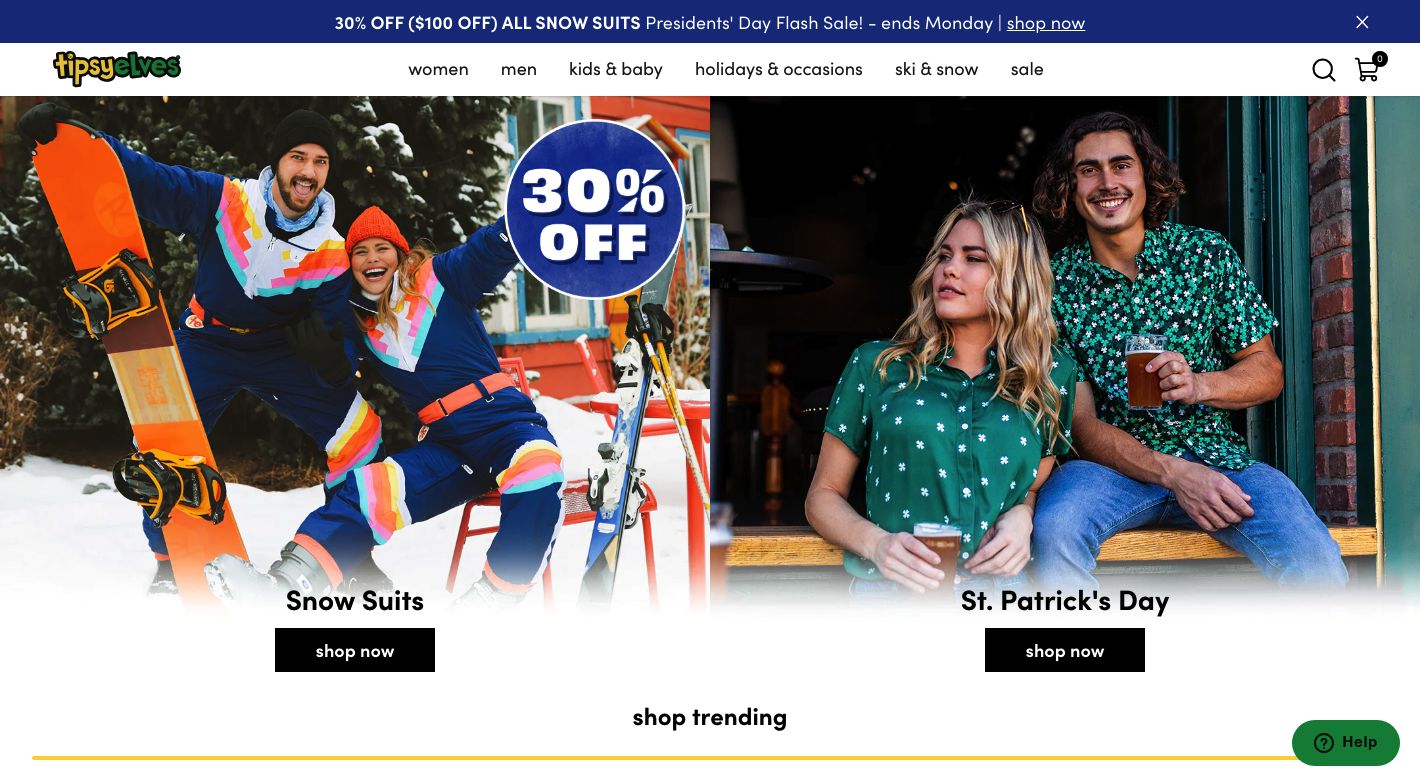 Tipsy Elves Website