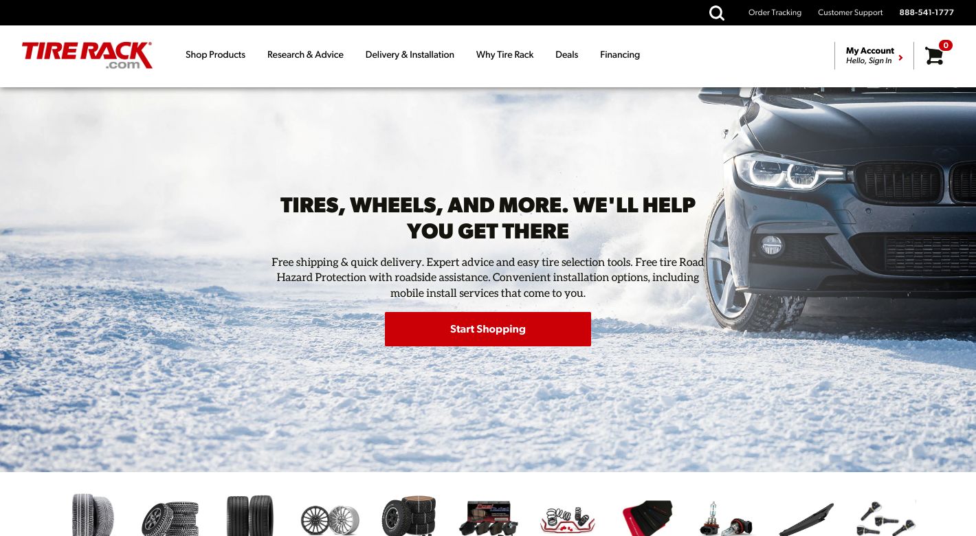 Tire Rack Website