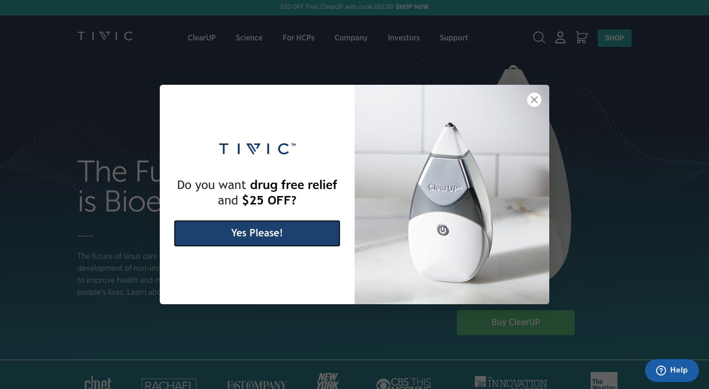 Tivic Health Website