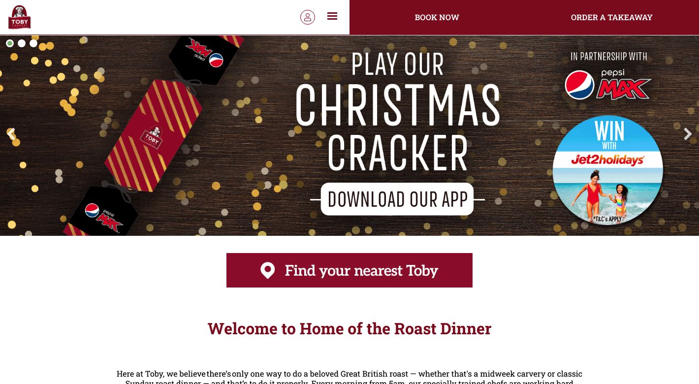 Toby Carvery Website