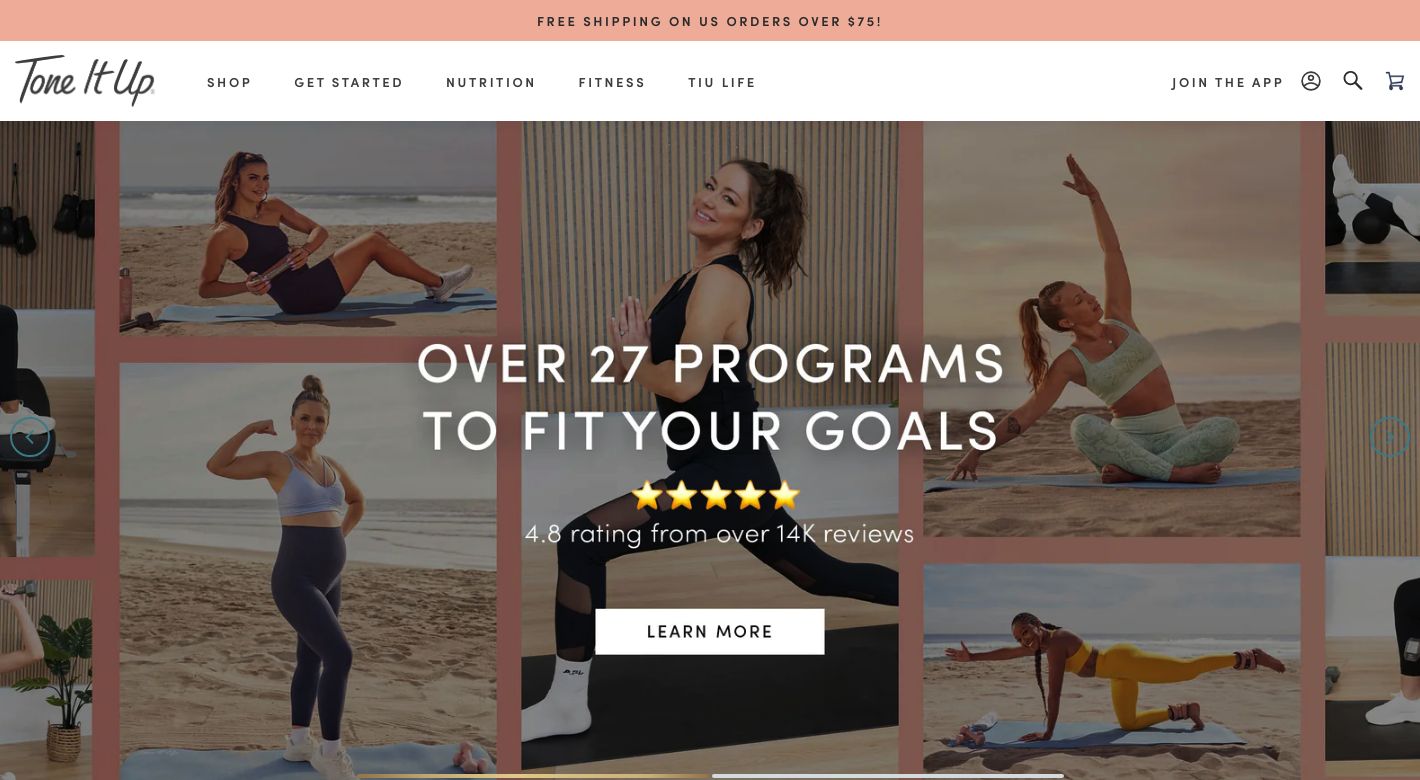 Tone It Up Website