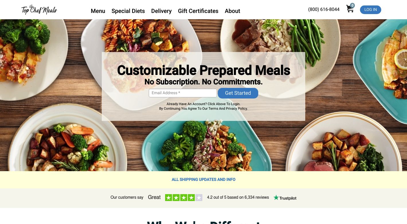 Top Chef Meals Website