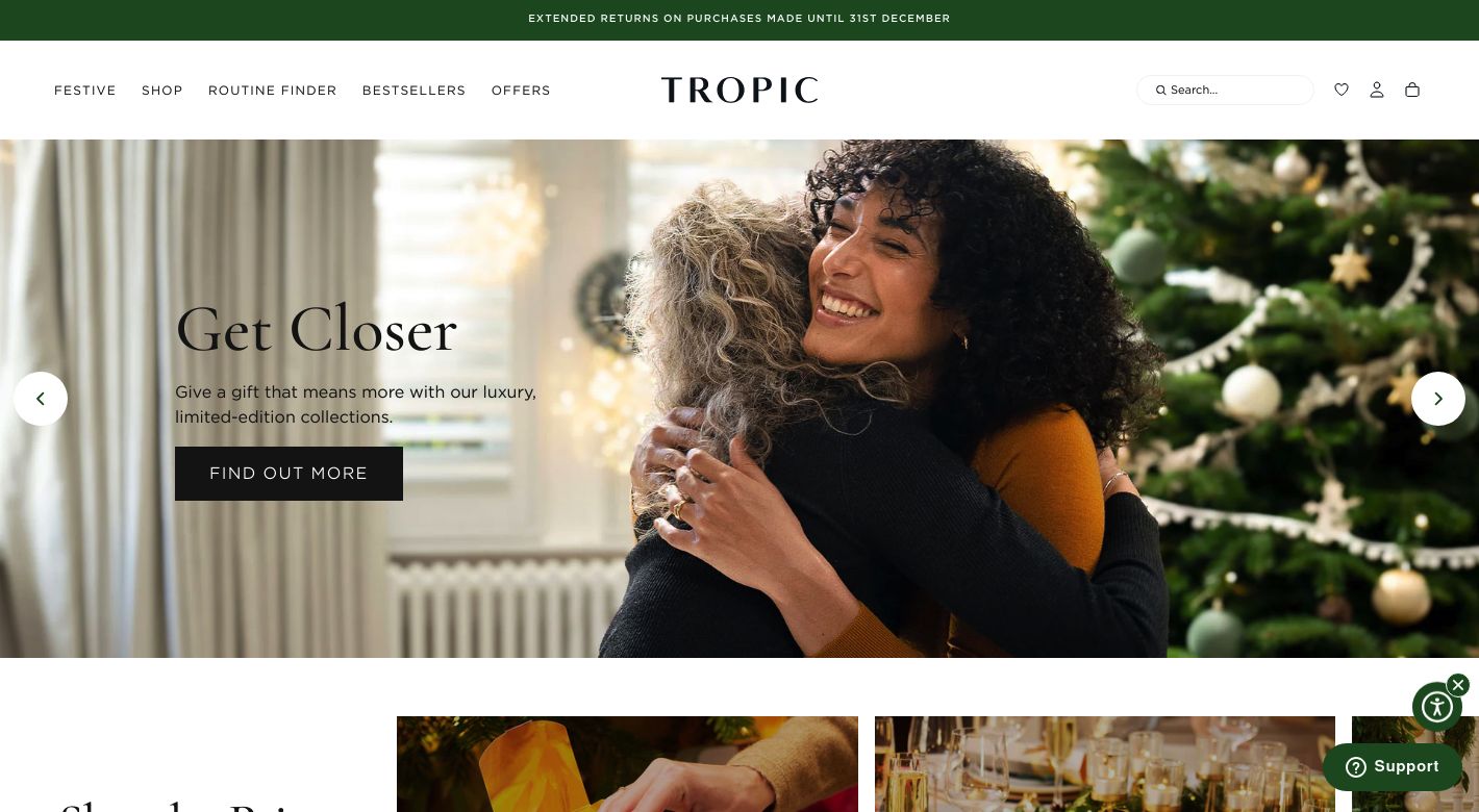 Tropic Skincare Website