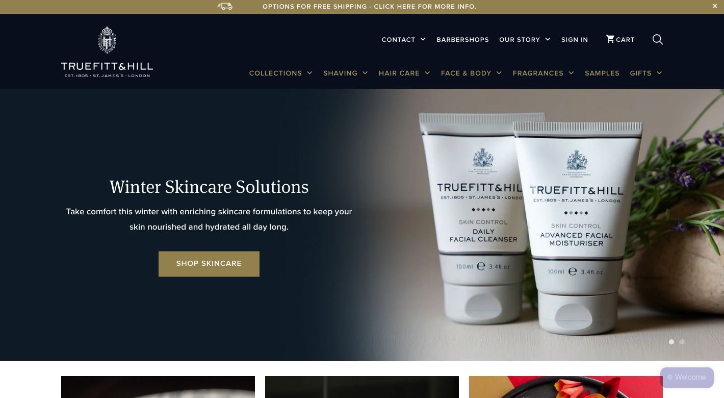 Truefitt & Hill Website