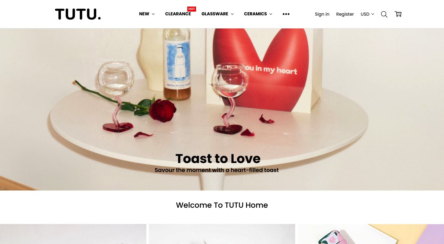 TUTU HOME Website