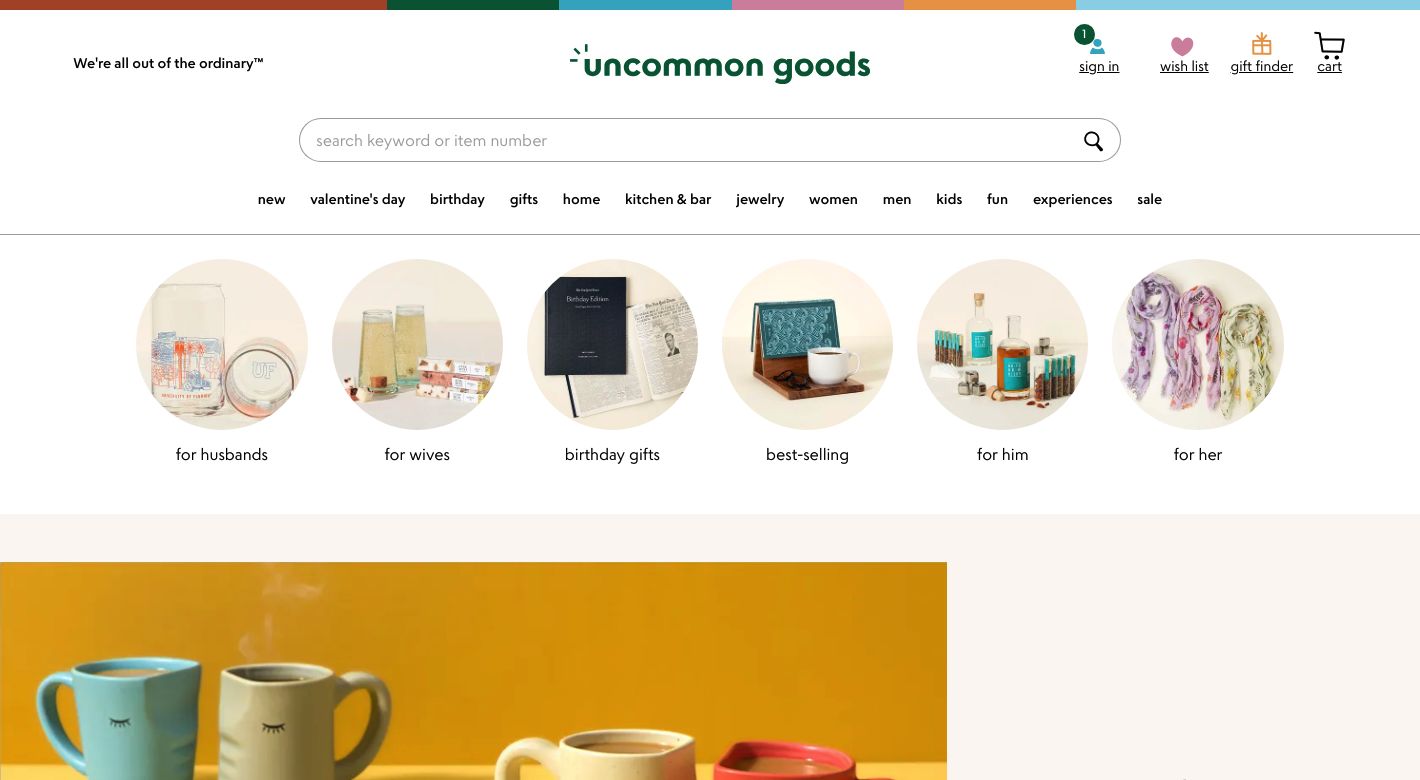 Uncommon Goods Website