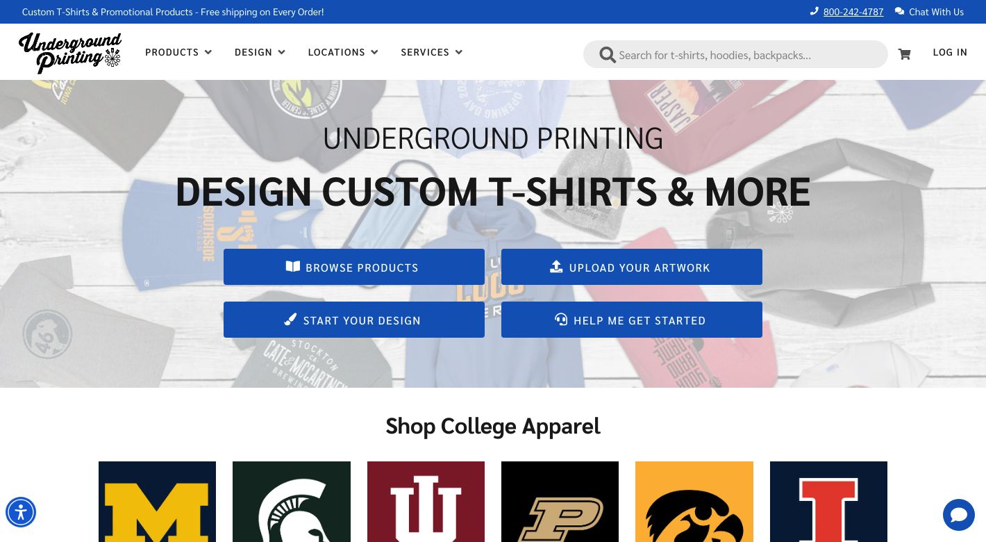 Underground Printing Website