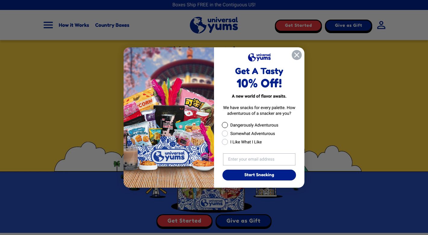 Universal Yums Website