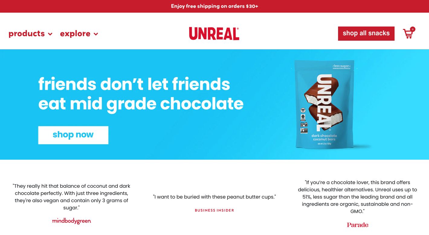 Unreal Brands Website