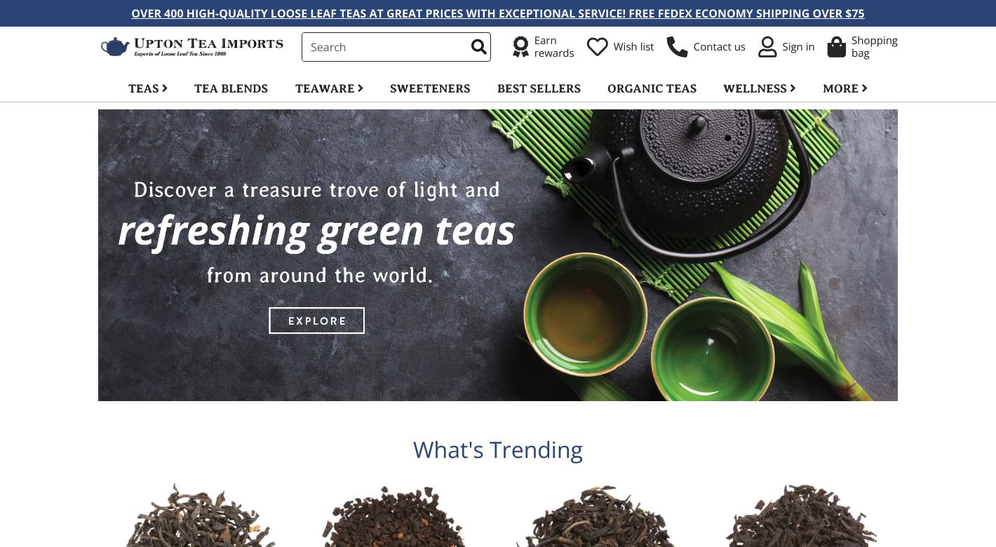 Upton Tea Imports Website