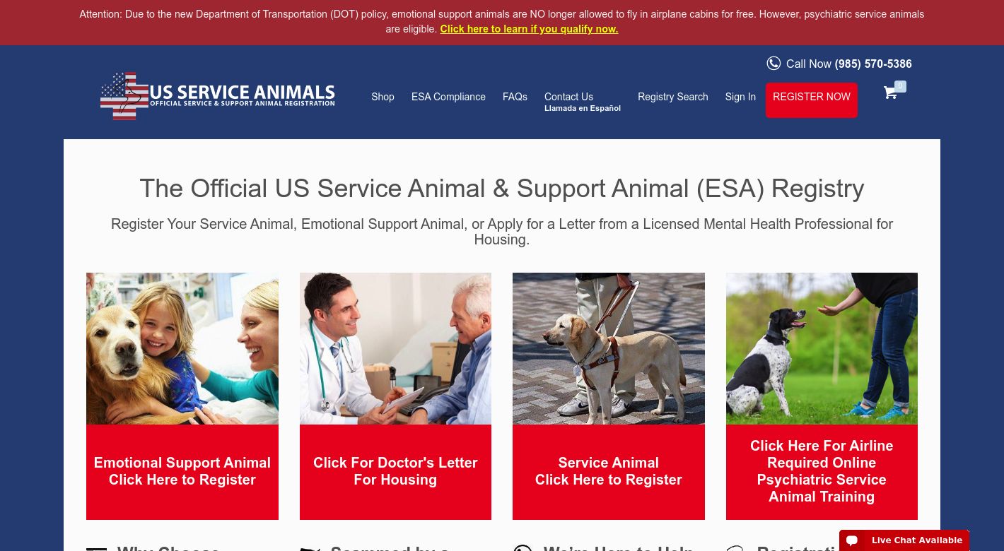 US Service Animals Website