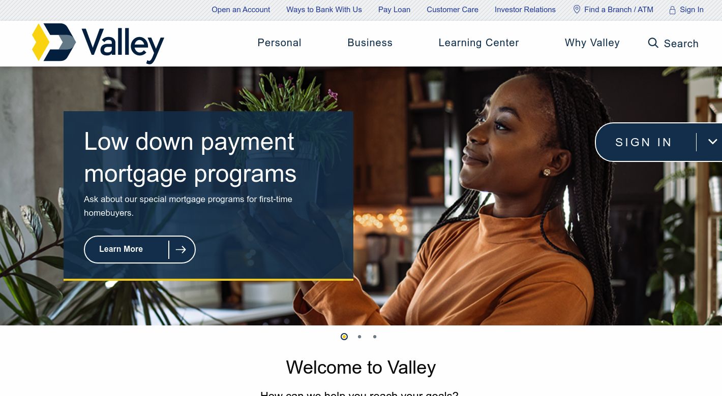 Valley Bank Website