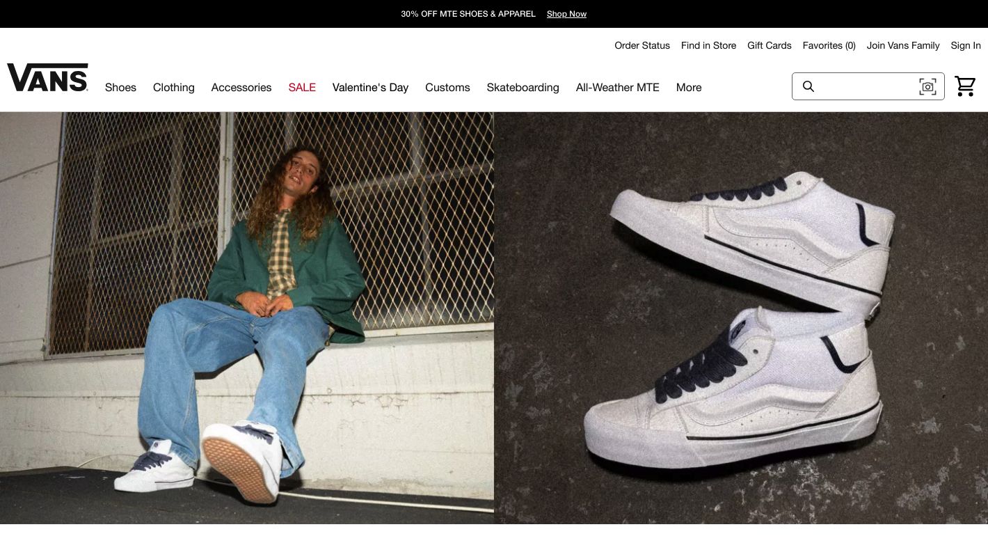 Vans Website