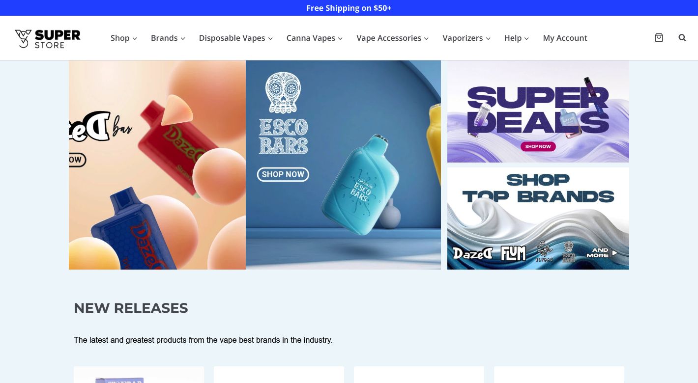 Vapes Super Store Website