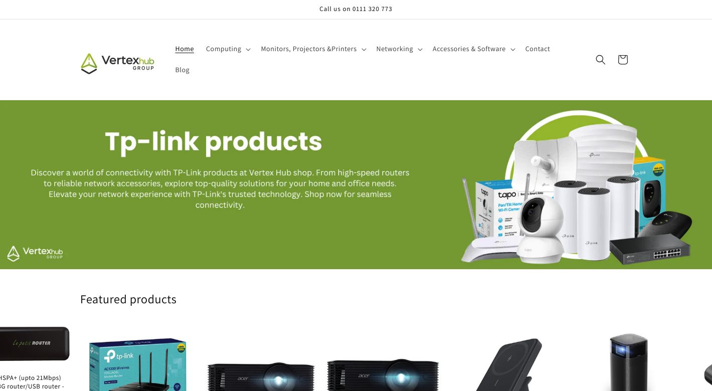 Vertexhub Group Shop Website