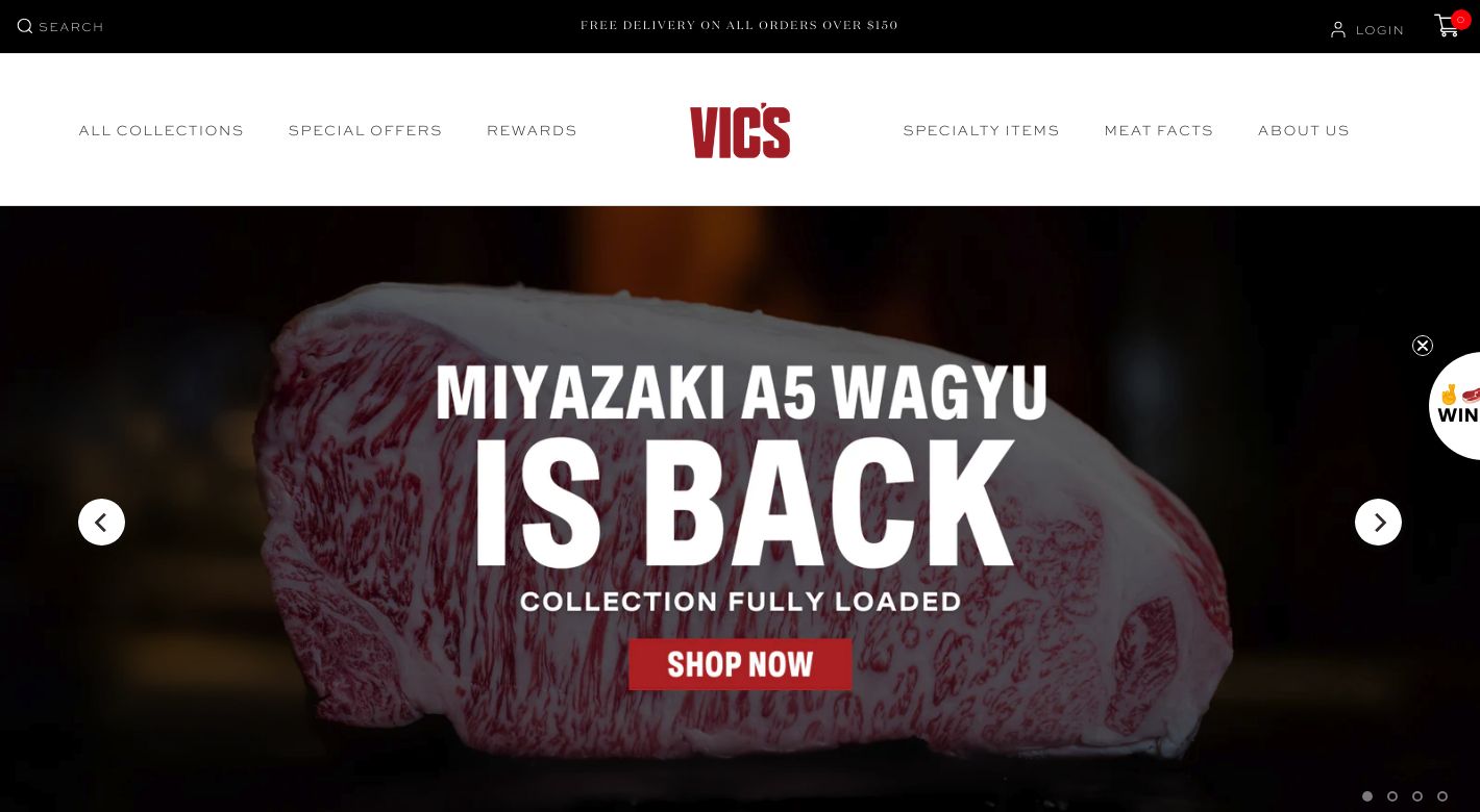 Vic's Premium Quality Meat Website