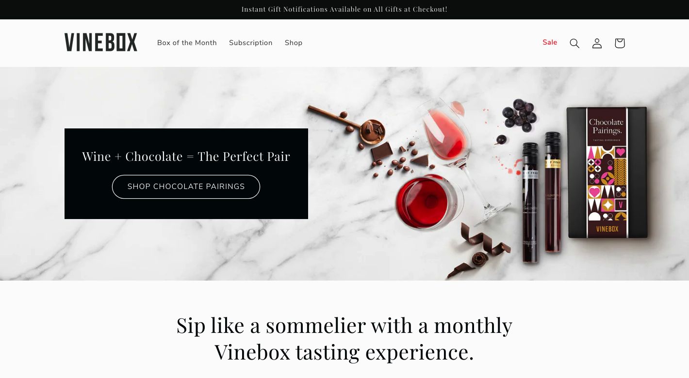 VINEBOX Website