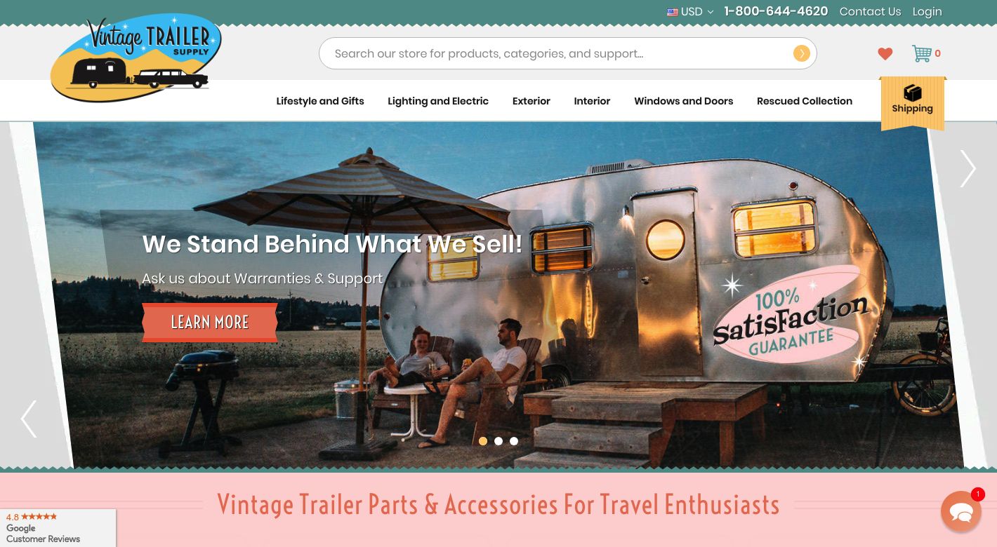 Vintage Trailer Supply Website