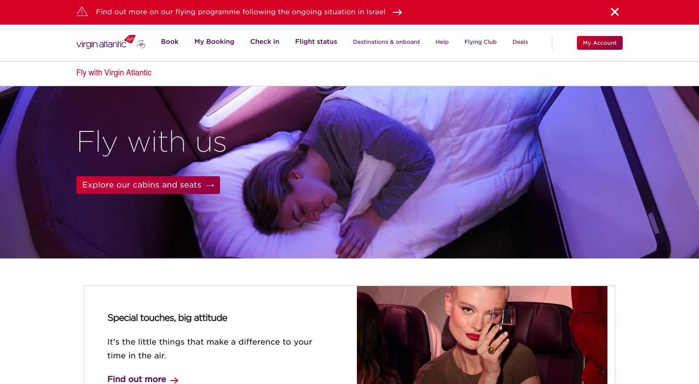 Virgin Atlantic Website