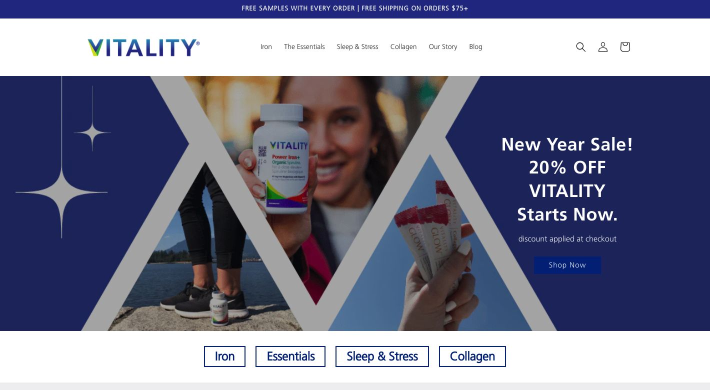 Vitality Products Website