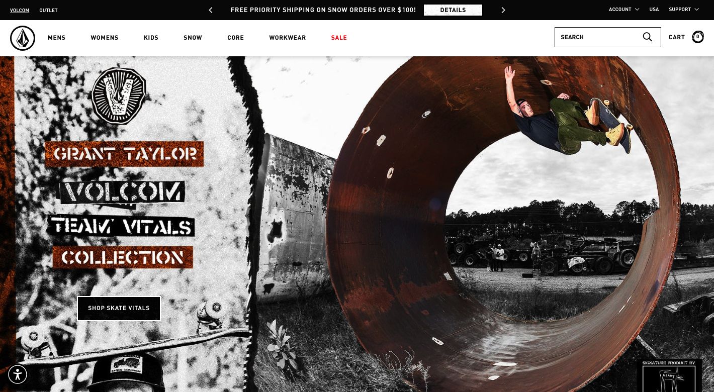 Volcom.com Website