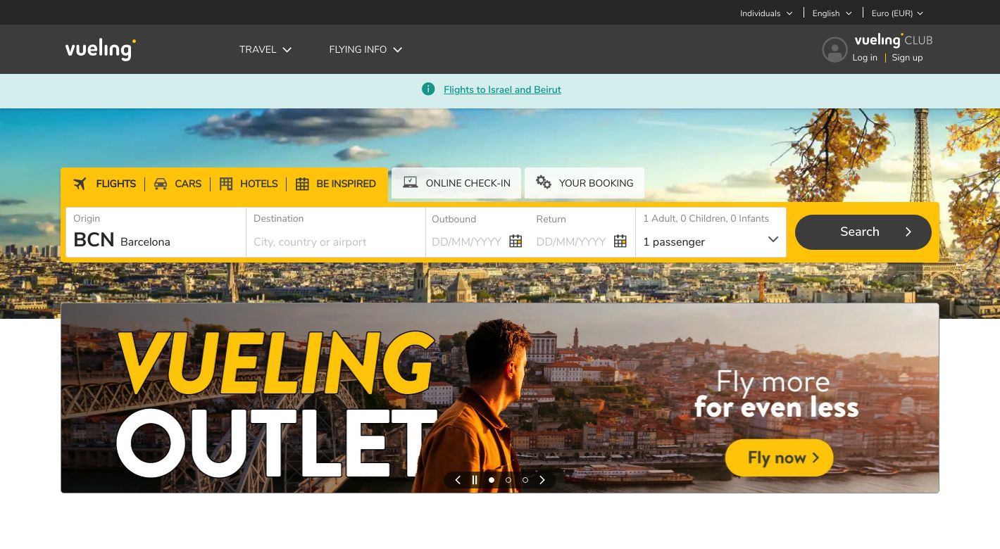 Vueling Website