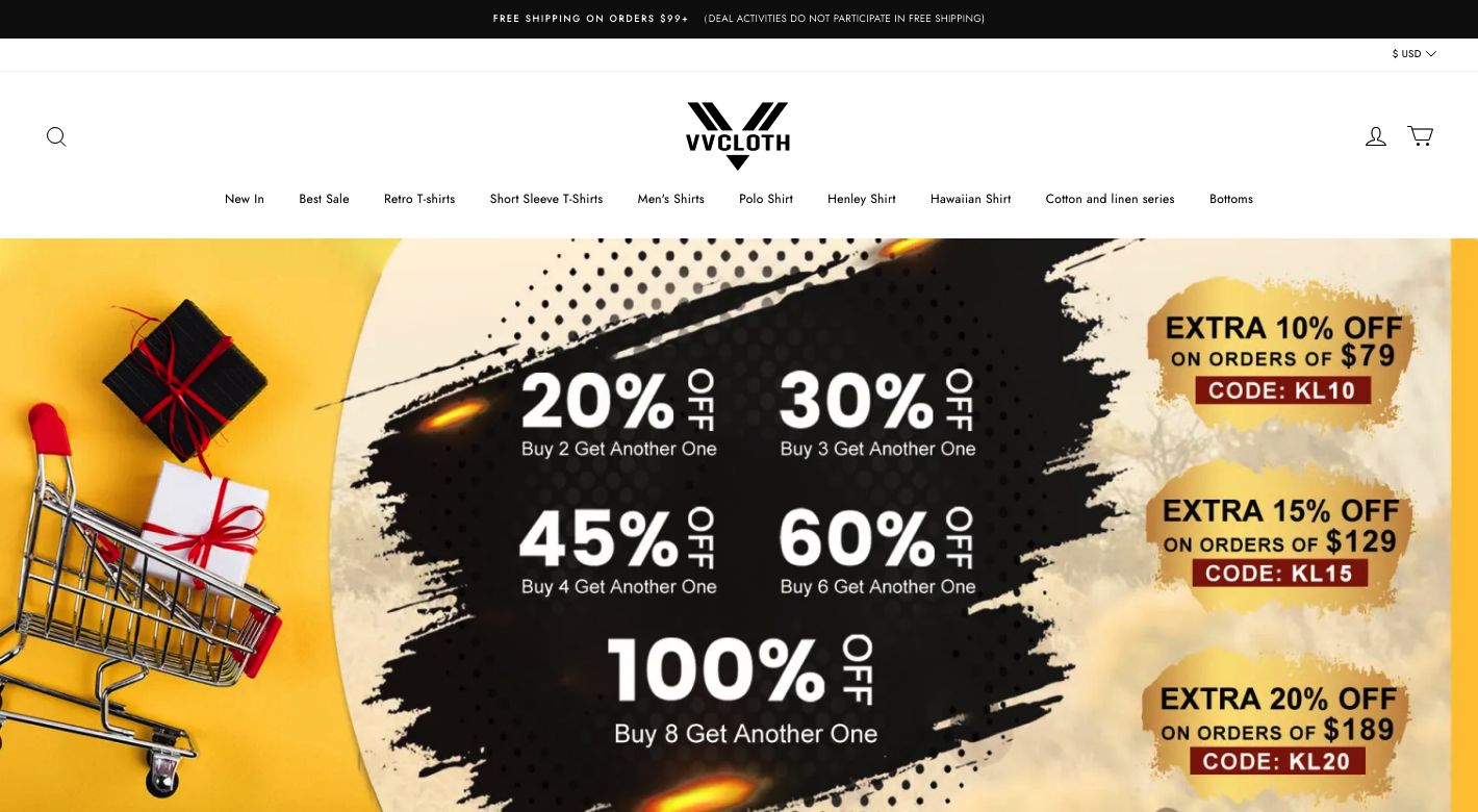 Vvcloth Website