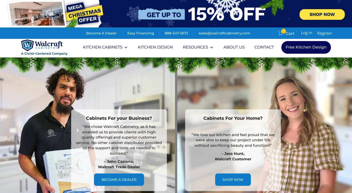 Walcraft Cabinetry Website