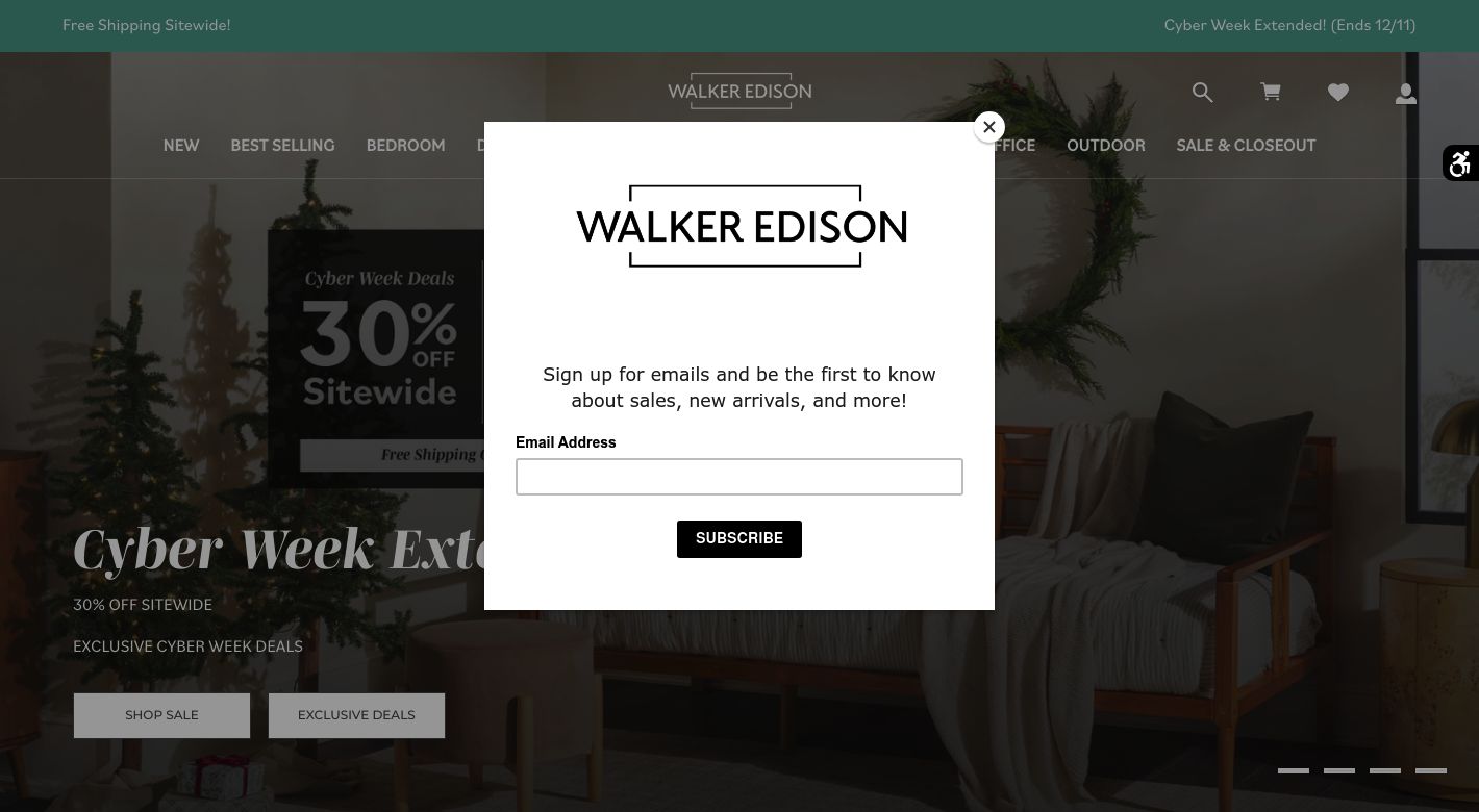 Walker Edison Website
