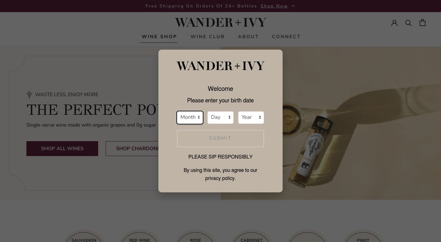 Wander + Ivy Website