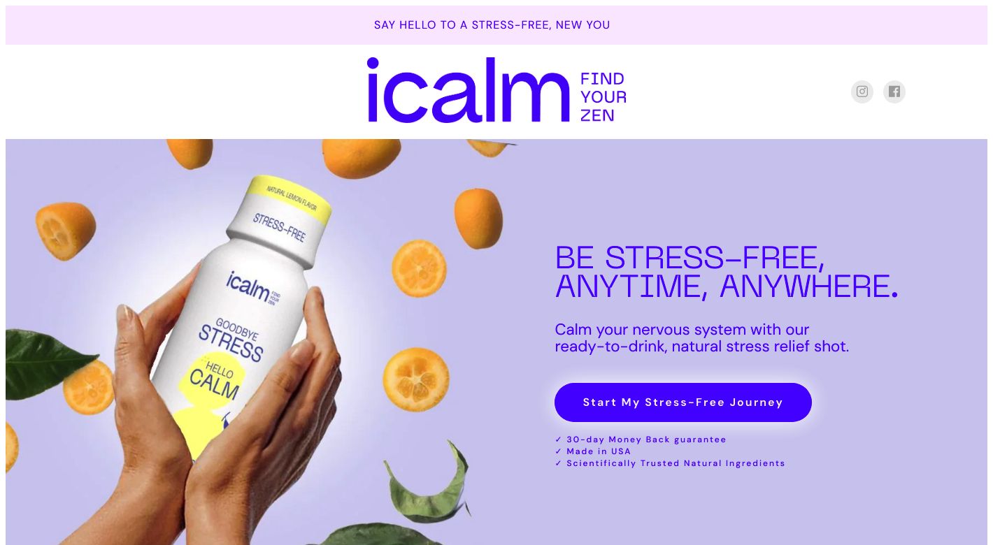 We Are iCalm Health Website